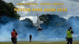 XL Krill Ares Vectored Thrust 3D flight Nico Gastaldi at Weston Park Model Show 2024 [upl. by Leind]