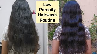 Hairwash Routine for Low Porosity HairHow to Wash Hair to Reduce FrizzGet Sikly Hair Glow Yourself [upl. by Forrester]