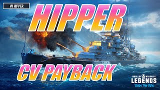 Hipper CV Payback World of Warships Legends [upl. by Nnateragram]