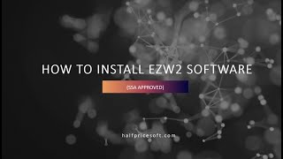 How to Install ezW2 Software [upl. by Aeneg]