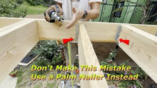 Metabo HPT Palm Nailer  Joist Hangers Made Easy [upl. by Nosraep809]