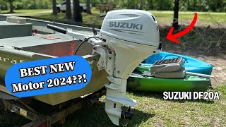 Brand New Suzuki 20 HP Outboard Unboxing amp Install  2024 DF20A [upl. by Esnahc381]