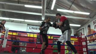 Vic Darchinyan trains for Anselmo Moreno Urartu Sports News [upl. by Pogah556]