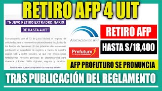 RETIRO AFP 4 UIT I AFP PROFUTURO SE PRONUNCIA  Confirma Día del Cronograma y LINK I AFP S18400 [upl. by Justus629]