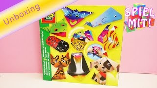 Origami Tiere falten  kreatives Set zum Basteln für Kinder  Unboxing [upl. by Nolrac208]