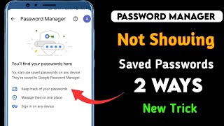 Password Manager Not Showing PasswordPassword Manager Youll Find Your Password Here [upl. by Liu]