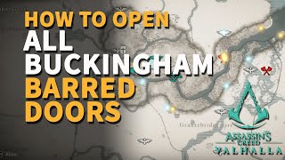 All Buckingham Barred Doors Assassins Creed Valhalla Locked Houses Keys [upl. by Thorny]