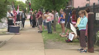 Protests outside Planned Parenthood in St Louis area [upl. by Yrakcaz]