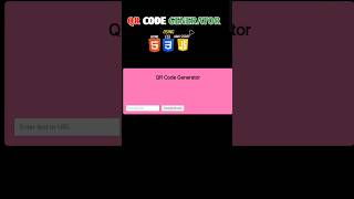 QR code generator using html css amp javascript codingshorts QRCODE maharacreativity [upl. by Romaine]