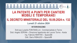 La patente a punti per cantieri mobili e temporanei [upl. by Aviv723]