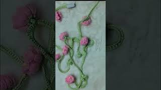 Diwali decor crochet flower Garland DIY decor diwali diy crochet festival youtubeshorts [upl. by Erastatus]