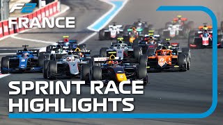 F2 Sprint Race Highlights  2022 French Grand Prix [upl. by Ahsinnek]