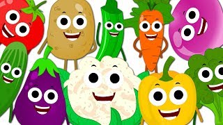 Ten Little Vegetables  Vegetables Song For Kids  Nursery Rhymes amp Children Songs By Baby Box [upl. by Airdnalahs]