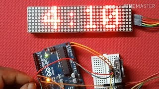 Arduino and Max7219 LED MATRIX Clock with RTC DS1307 [upl. by Aroved]