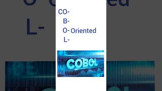 COBOL ka full form kya haifull form of COBOL in hindiCOBOL ki full formCOBOL full form [upl. by Oicangi177]