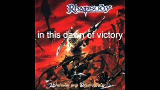 Rhapsody Dawn of Victory  lyrics Best quality [upl. by Atews761]