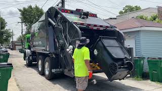 SBC Loadmaster Rear Loader Garbage Truck Packing Heavy Trash [upl. by Kelcey497]