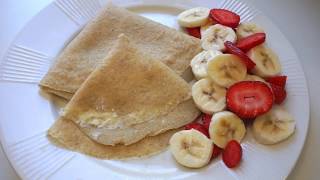 RECETA CREPAS DE AVENA CON SOLO 4 INGREDIENTES DESAYUNO SALUDABLE [upl. by Elleirbag321]