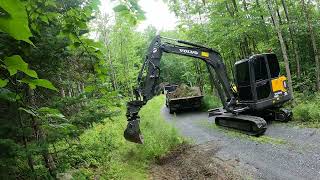 Cleaning The Longest Ditch On Record amp Grading The Driveway With Cat 259D3 [upl. by Ona155]