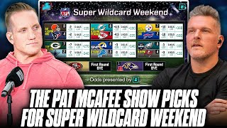 The Pat McAfee Shows Picks For Super Wildcard Weekend NFL Playoffs Week 1 [upl. by Bellda]