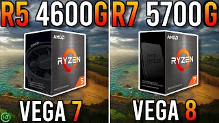 Ryzen 5 4600G vs Ryzen 7 5700G  Vega 7 vs Vega 8 [upl. by Janyte]