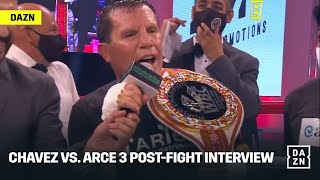 Julio Cesar Chavez vs Travieso Arce 3 PostFight Interviews [upl. by Ybloc]