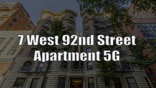 7 w 92nd Street  Apartment 5G [upl. by Thorley5]