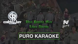 Una Pagina MasLibro AbiertoBanda Corona Del ReyKaraoke✨2o24✨🔥 [upl. by Dessma46]