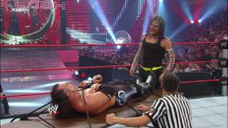 Jeff Hardy ties Matt Hardy to a table for a leg drop Backlash 2009 [upl. by Corina859]