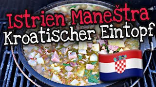 Istrische Maneštra  Kroatischer Eintopf mit viel Fleisch aus dem Dutch Oven [upl. by Mccomb131]