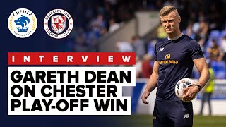 INTERVIEW Gareth Dean on Brackley Towns playoff semifinal win against Chester [upl. by Aleciram454]