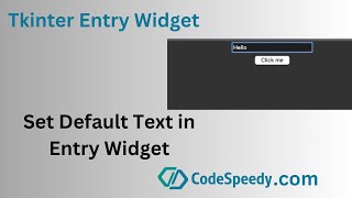 Tkinter Entry Widget Set Default Predefined Text in Entry widget [upl. by Tuinenga69]