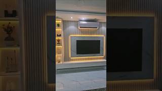 Living room interiorInterior designTv panel shorts youtubeshorts ytshorts shortsfeed home [upl. by Eecyal266]