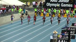 Unieisha Parker 1222s 100m AAU Junior Olympics 2014 Champion 14yr Girls [upl. by Carine]