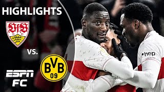 Borussia Dortmund vs VfB Stuttgart  German Cup Highlights  ESPN FC [upl. by Asus]