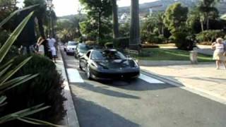 SUPERCARS IN MONACO july 2010 walkarounds accelerations [upl. by Tennos]