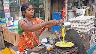 Queen of Egg Recipes Fluffy Omelet Boiled Fried Eggs amp Bread Omelette  Indian Street Food [upl. by Howenstein78]