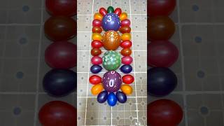 0 1 2 3 and Mini Colorful Balloons Pop Reverse ASMR Satisfying [upl. by Aiyn]