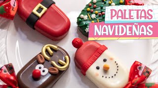 PALETAS NAVIDEÑAS DE CHOCOLATE  Aroly Carrasco [upl. by Gerrard]