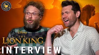 The Lion King Exclusive Interviews with Seth Rogen Billy Eichner and More [upl. by Ettie]