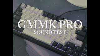 GMMK PRO Sound Test  Gateron Yellows on PC Plate [upl. by Sabsay]