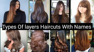 Types Of Layers Haircuts For Girls With Names2023 Long Hair Cutting [upl. by Ettenauq]