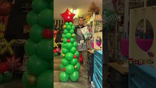 6 Como hacer Pino de Navidad con globos rápido y fácil diy balloon howto christmas [upl. by Elamrej279]