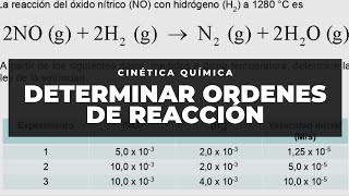 COMO DETERMINAR ORDENES DE REACCION  VELOCIDAD DE REACCION  CINÉTICA QUÍMICA [upl. by Falzetta246]