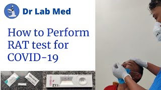 Rapid Antigen Test for Covid19  Procedure explained using Nasopharyngeal Swab [upl. by Elleneg]