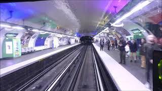 Paris Metro Line 11 cab ride Vue de la cabine de la ligne 11 du métro de Paris [upl. by Else629]