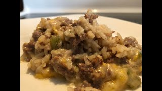 Cheesy Hamburger Rice Casserole  Southern Sassy Mama [upl. by Delahk309]