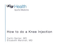 How to do a Knee Injection [upl. by Neyrb]