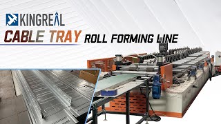 【Cable Tray Roll Forming Machine】 Cable Tray Ladder Perforated Punching Press Making Machine [upl. by Ilysa]