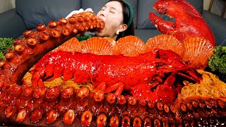 역대급 🐙 대왕 문어다리 해물찜 직접 만든 해산물 볶음 짬뽕 먹방 🔥 Giant Octopus Seafood Jjamppong Recipe Mukbang ASMR Ssoyoung [upl. by Nnylsia]